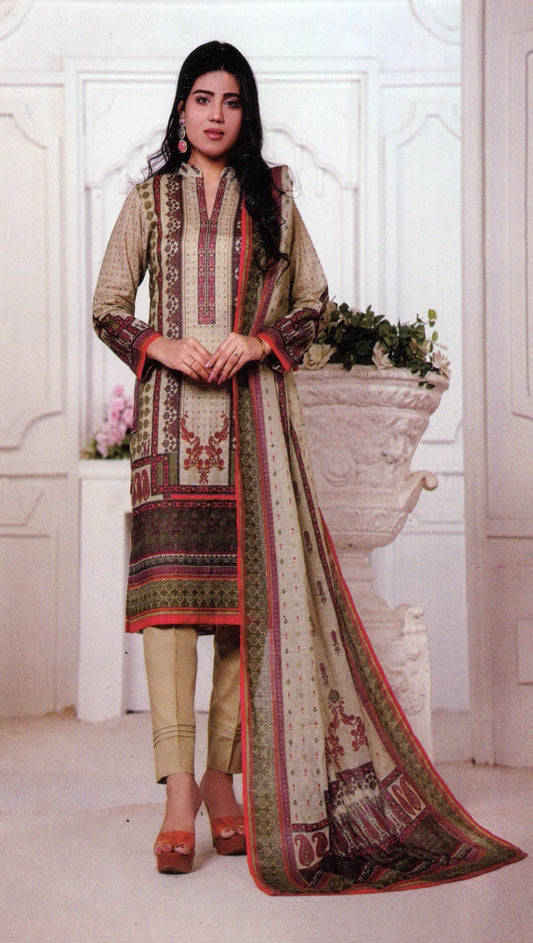 Jaffrani Bana Dora VOL-14 Unstitched Printed Lawn 3pc