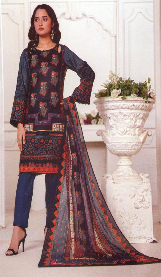 Jaffrani Bana Dora VOL-14 Unstitched Printed Lawn 3pc