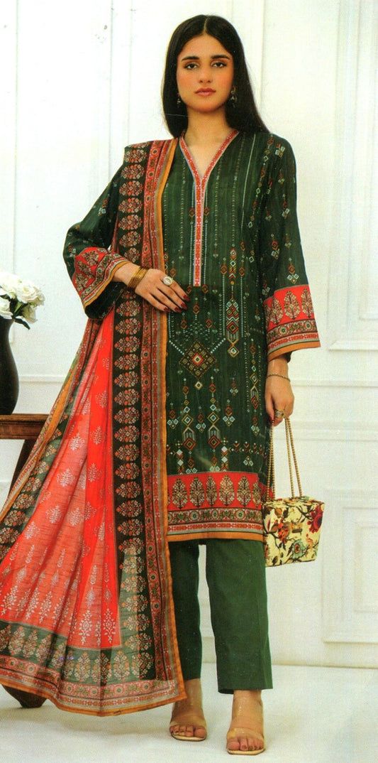 Jaffrani Kayseria VOL-17 Unstitched Printed Lawn 3pc