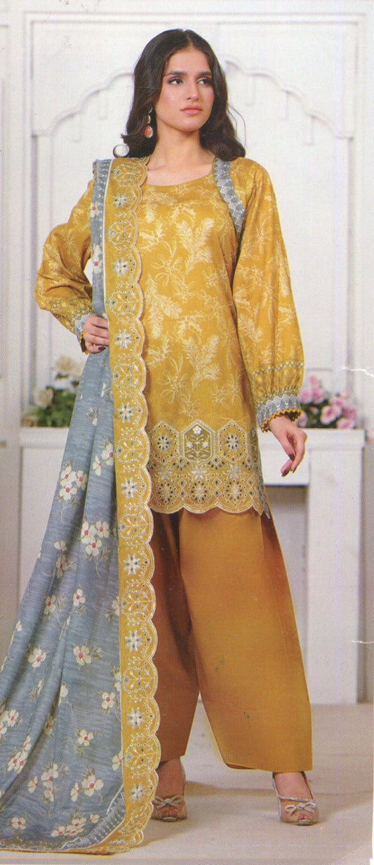 Jaffrani Cutwork VOL-10 Unstitched Embroidered Lawn 3pc
