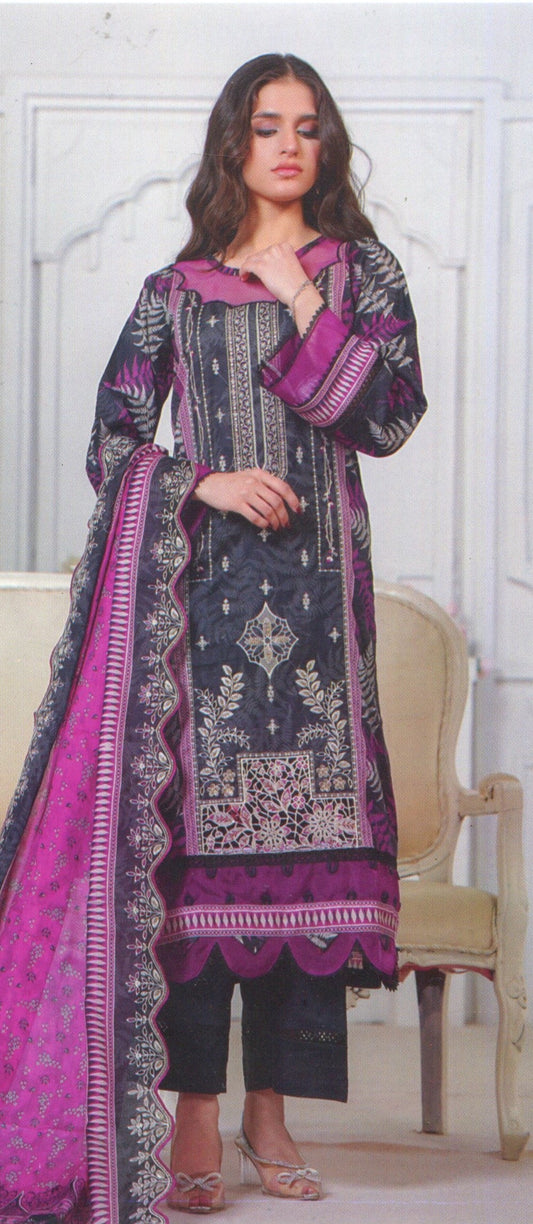 Jaffrani Cutwork VOL-10 Unstitched Embroidered Lawn 3pc
