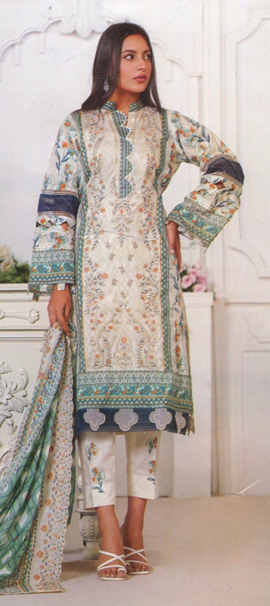 Jaffrani Cutwork VOL-10 Unstitched Embroidered Lawn 3pc
