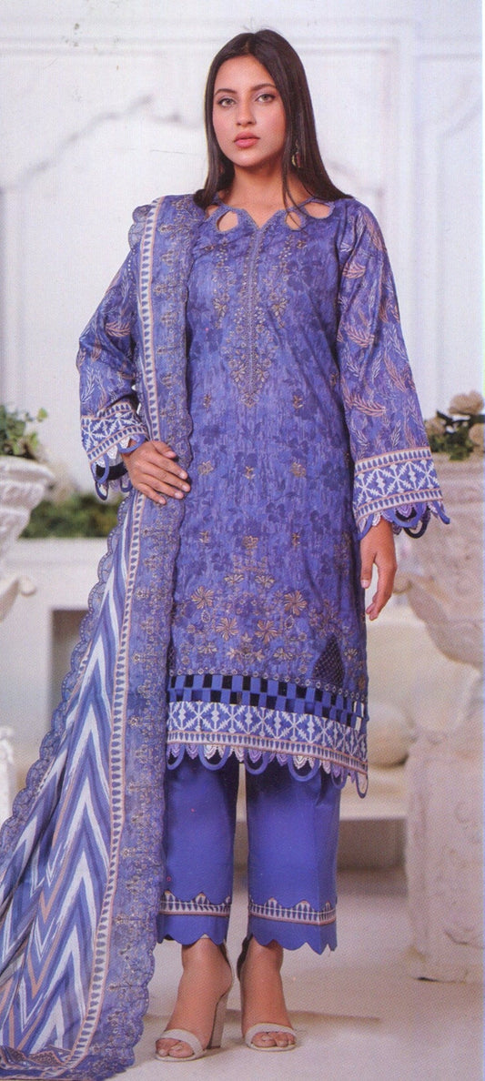 Jaffrani Cutwork VOL-10 Unstitched Embroidered Lawn 3pc