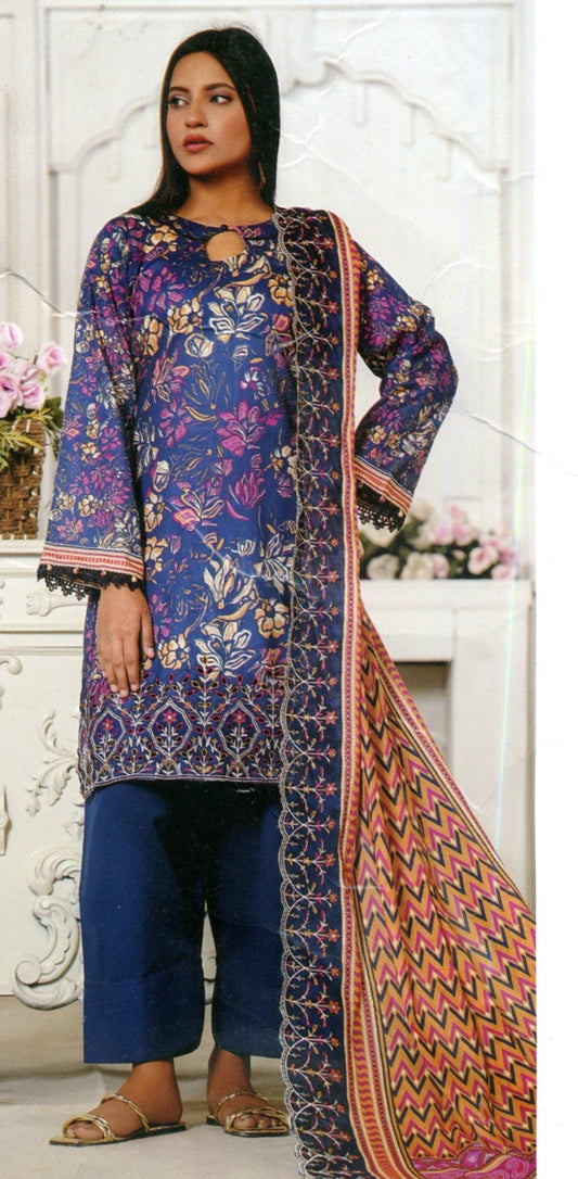 Jaffrani Cutwork VOL-10 Unstitched Embroidered Lawn 3pc