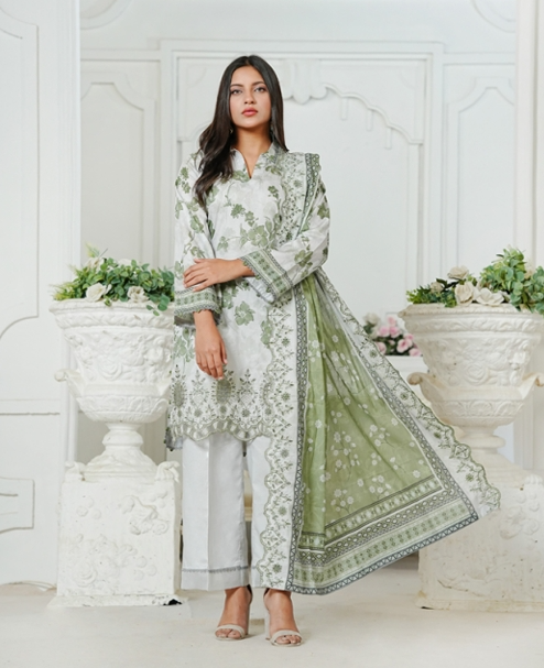 Jaffrani Cutwork VOL-11 Unstitched Embroidered Lawn 3pc