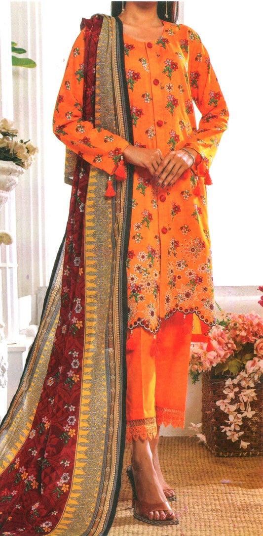 Jaffrani Cutwork VOL-16 Unstitched Embroidered Lawn 3pc