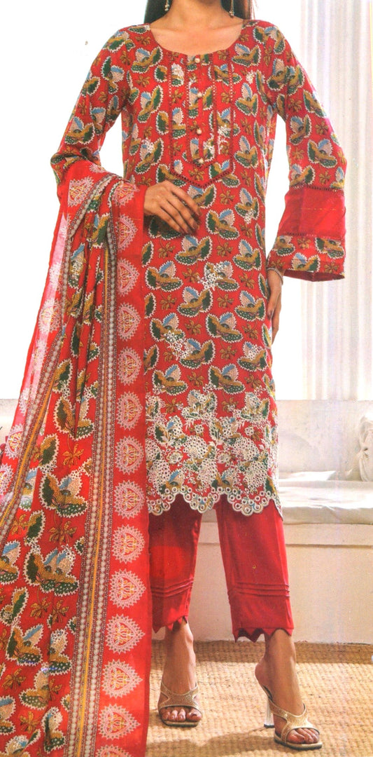 Jaffrani Cutwork VOL-16 Unstitched Embroidered Lawn 3pc