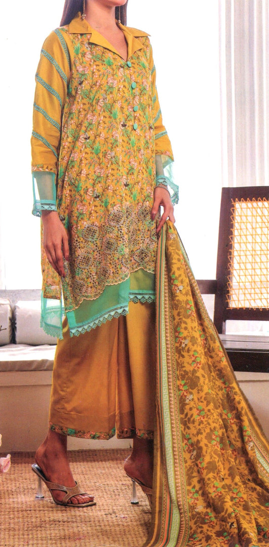 Jaffrani Cutwork VOL-16 Unstitched Embroidered Lawn 3pc