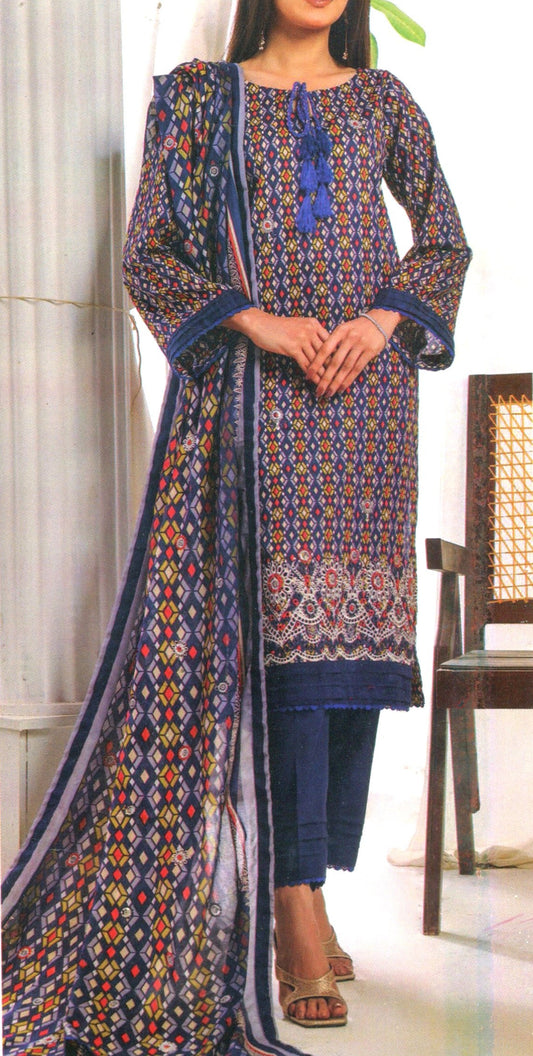 Jaffrani Cutwork VOL-16 Unstitched Embroidered Lawn 3pc