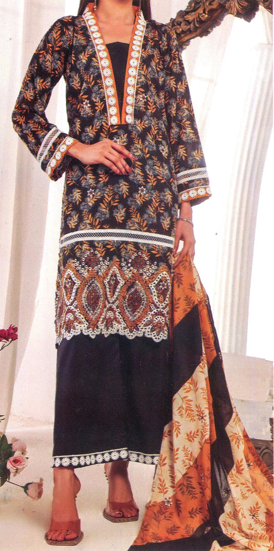Jaffrani Cutwork VOL-16 Unstitched Embroidered Lawn 3pc
