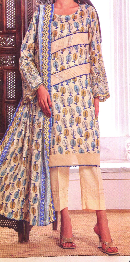 Jaffrani Cutwork VOL-16 Unstitched Embroidered Lawn 3pc