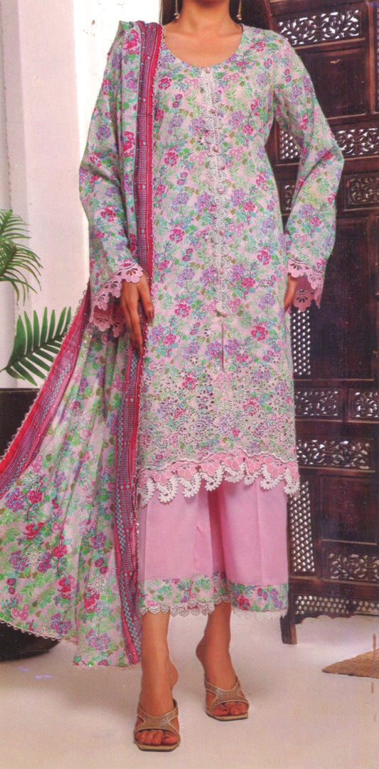 Jaffrani Cutwork VOL-16 Unstitched Embroidered Lawn 3pc