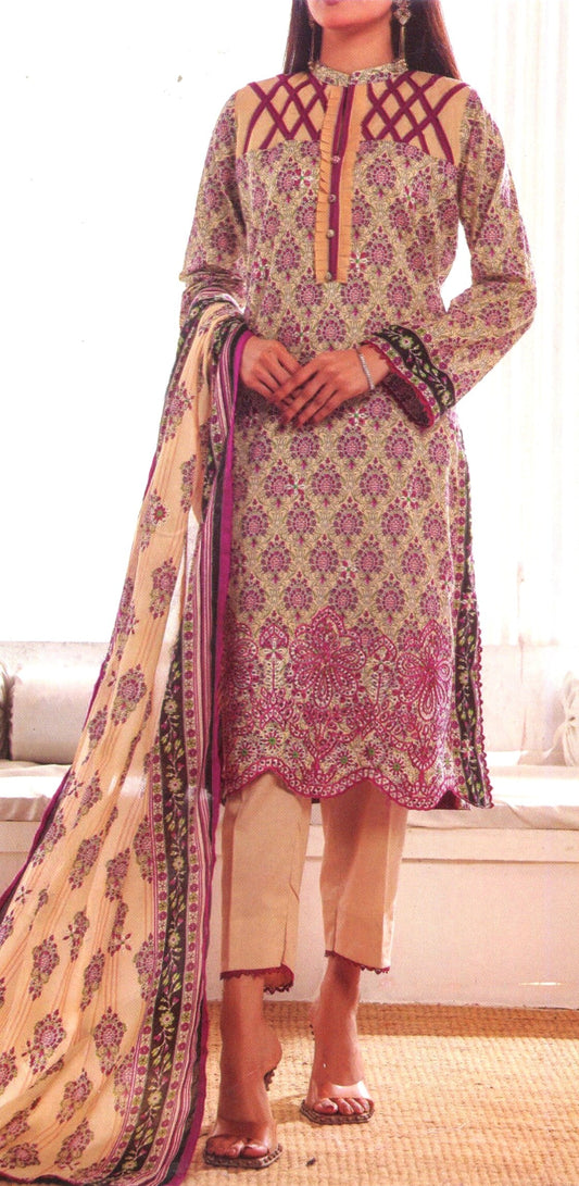 Jaffrani Cutwork VOL-16 Unstitched Embroidered Lawn 3pc