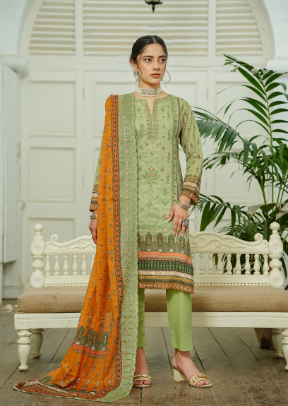 Jaffrani CHAP-15 Unstitched Embroidered Lawn 3pc