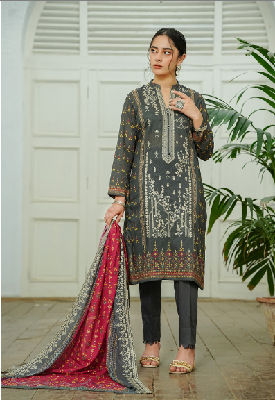Jaffrani CHAP-15 Unstitched Embroidered Lawn 3pc