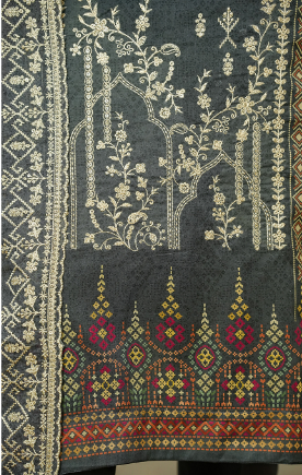 Jaffrani CHAP-15 Unstitched Embroidered Lawn 3pc