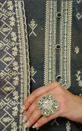 Jaffrani CHAP-15 Unstitched Embroidered Lawn 3pc