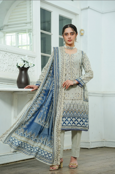 Jaffrani CHAP-15 Unstitched Embroidered Lawn 3pc
