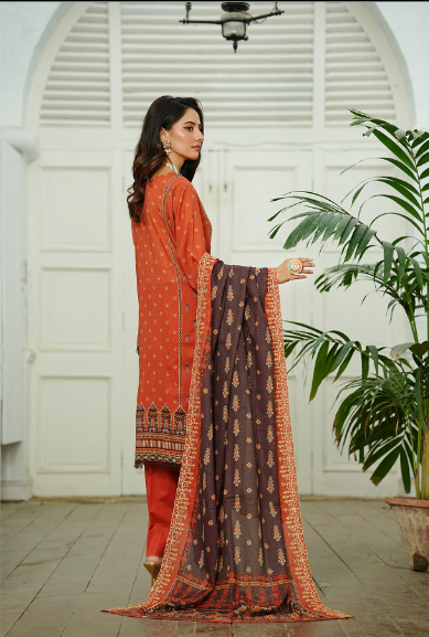 Jaffrani CHAP-15 Unstitched Embroidered Lawn 3pc