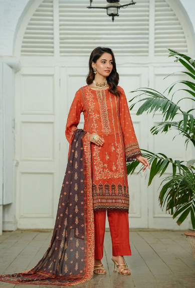 Jaffrani CHAP-15 Unstitched Embroidered Lawn 3pc
