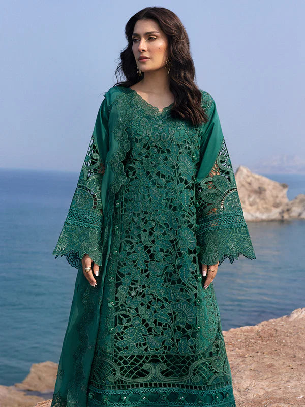 Mahnur Sirene Luxury Embroidered Lawn 3pc