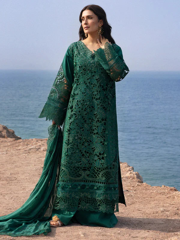 Mahnur Sirene Luxury Embroidered Lawn 3pc