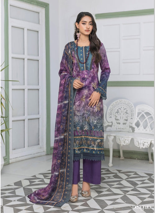 Noor Jahan Rashq-E-Qamar Luxury Embroidered Lawn 3pc