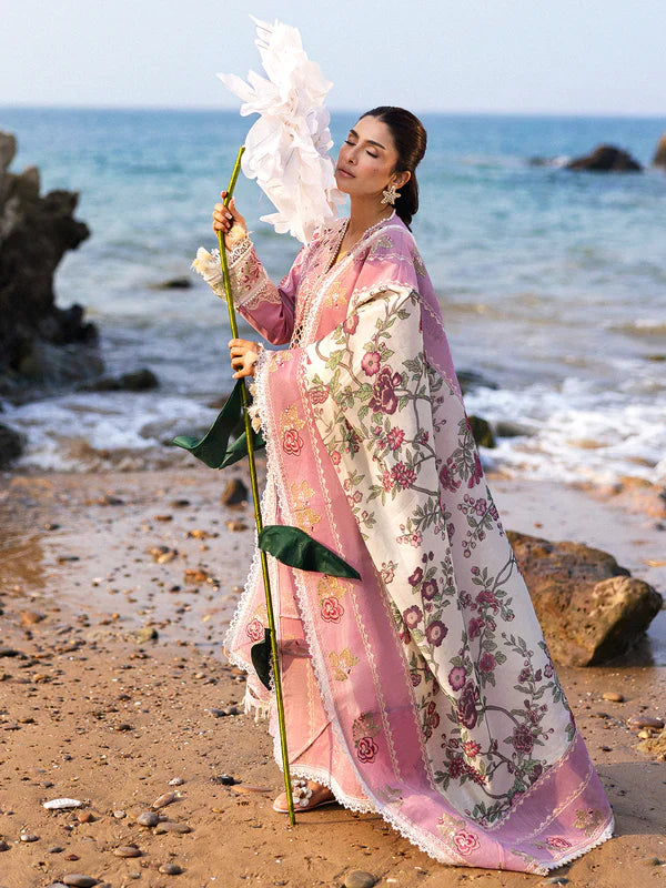 Mahnur Sirene Luxury Embroidered Lawn 3pc