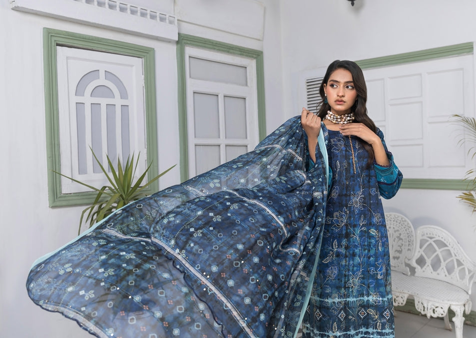 Noor Jahan Rashq-E-Qamar Luxury Embroidered Lawn 3pc