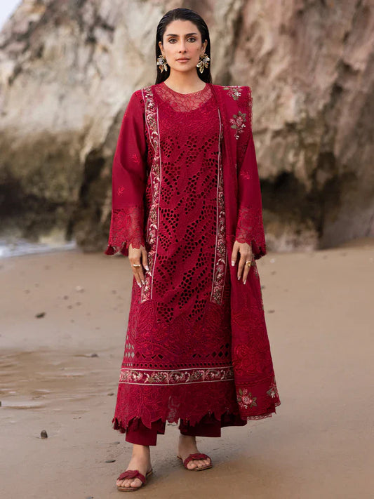 Mahnur Sirene Luxury Embroidered Lawn 3pc