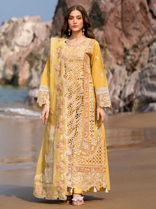Mahnur Sirene Luxury Embroidered Lawn 3pc