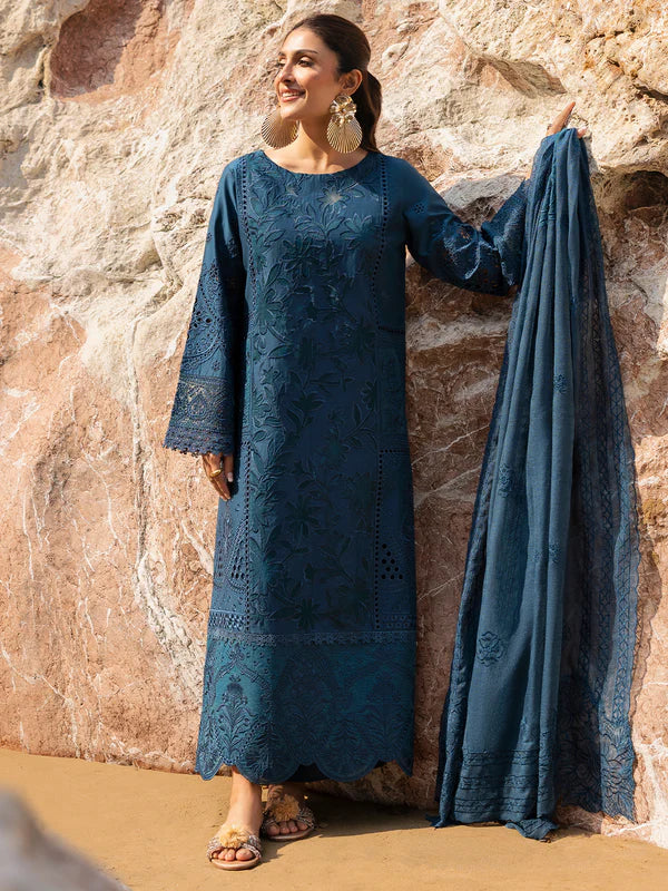 Mahnur Sirene Luxury Embroidered Lawn 3pc