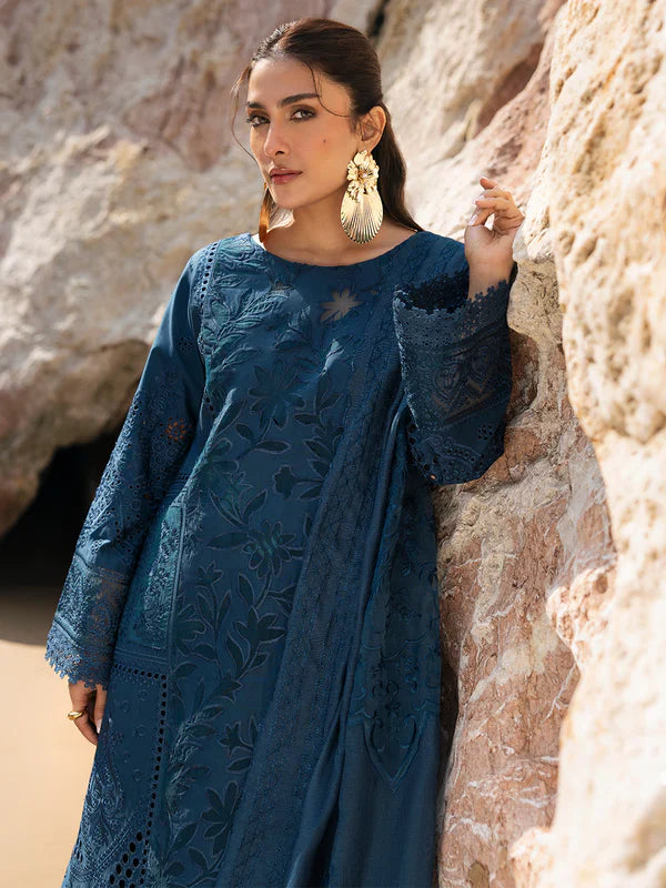 Mahnur Sirene Luxury Embroidered Lawn 3pc