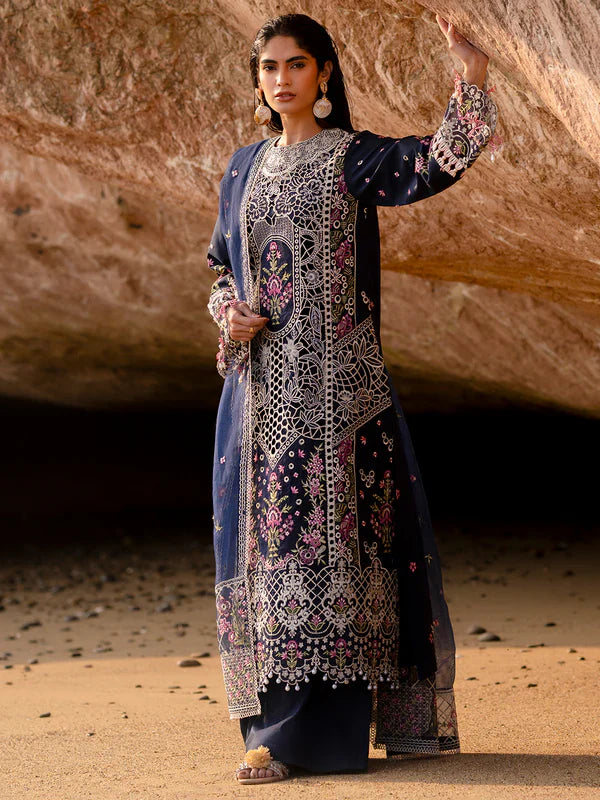 Mahnur Sirene Luxury Embroidered Lawn 3pc