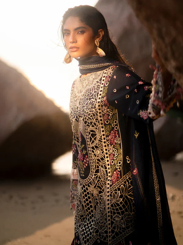 Mahnur Sirene Luxury Embroidered Lawn 3pc
