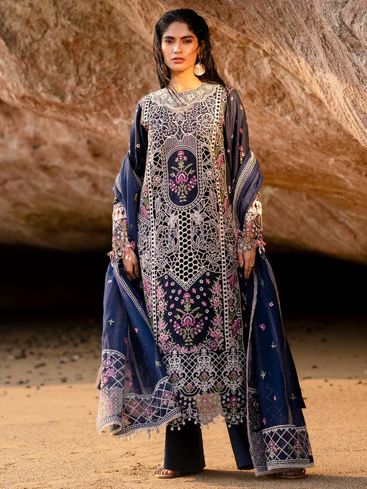 Mahnur Sirene Luxury Embroidered Lawn 3pc