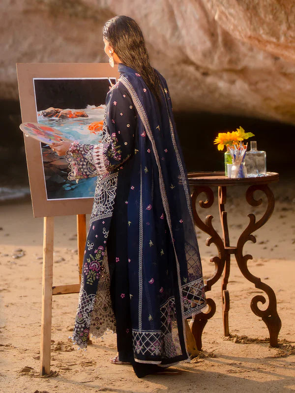 Mahnur Sirene Luxury Embroidered Lawn 3pc
