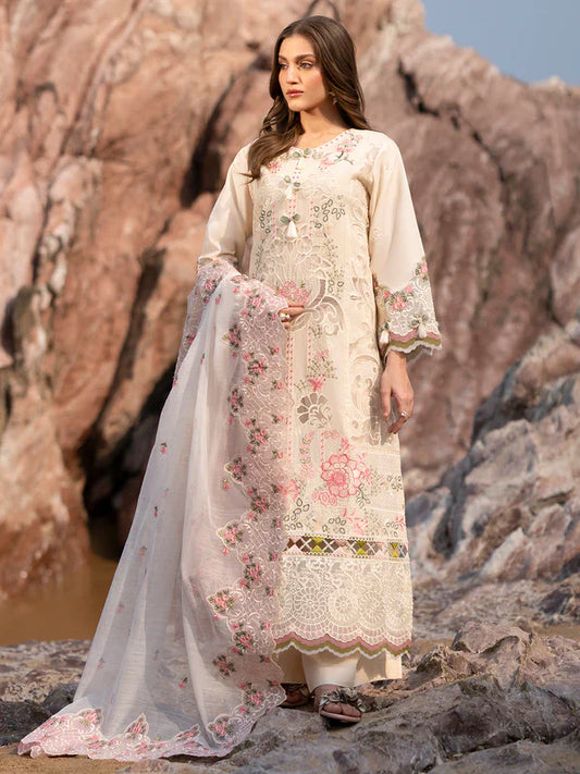 Mahnur Sirene Luxury Embroidered Lawn 3pc