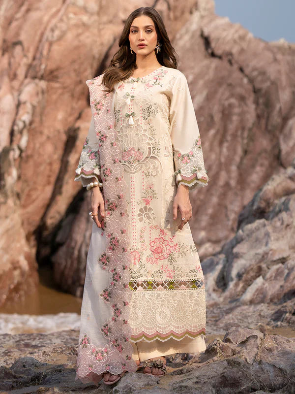Mahnur Sirene Luxury Embroidered Lawn 3pc