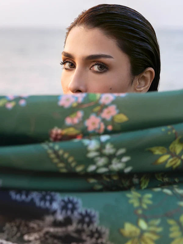 Mahnur Sirene Luxury Embroidered Lawn 3pc
