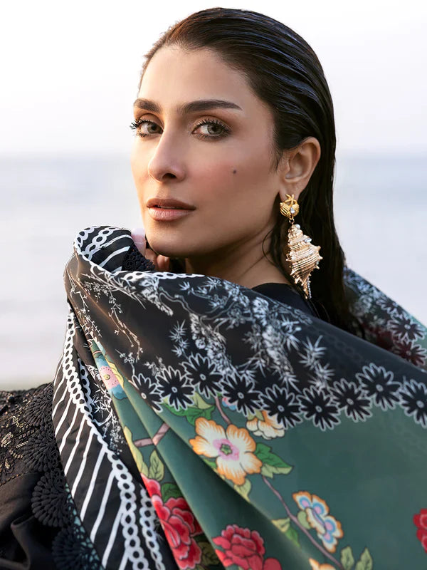 Mahnur Sirene Luxury Embroidered Lawn 3pc