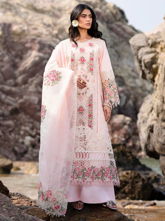 Mahnur Sirene Luxury Embroidered Lawn 3pc