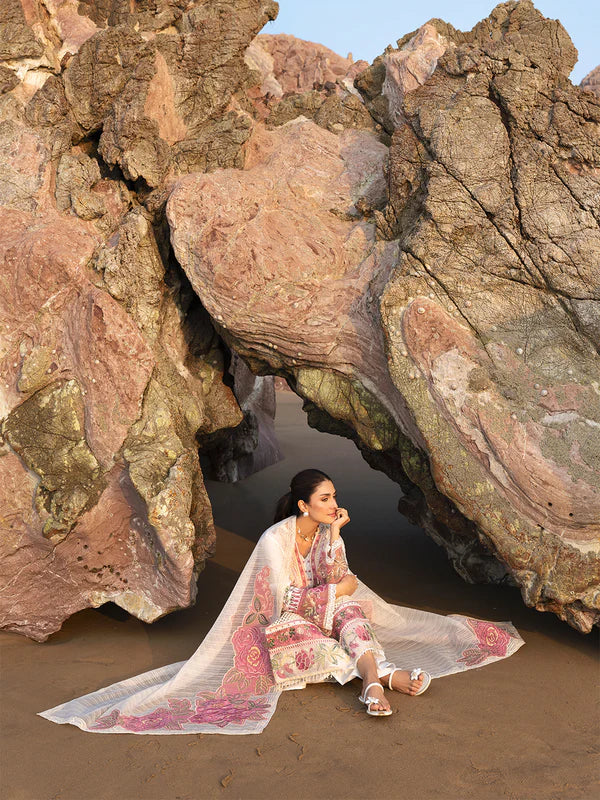 Mahnur Sirene Luxury Embroidered Lawn 3pc