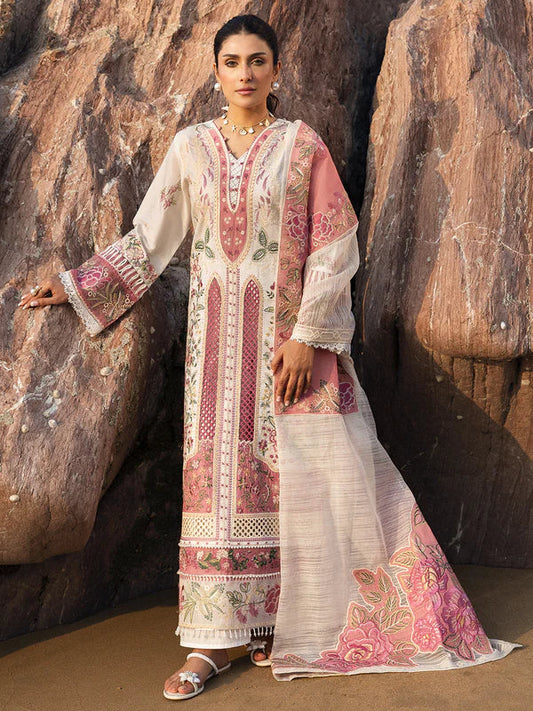 Mahnur Sirene Luxury Embroidered Lawn 3pc