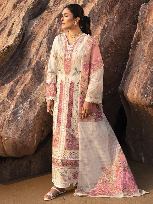 Mahnur Sirene Luxury Embroidered Lawn 3pc