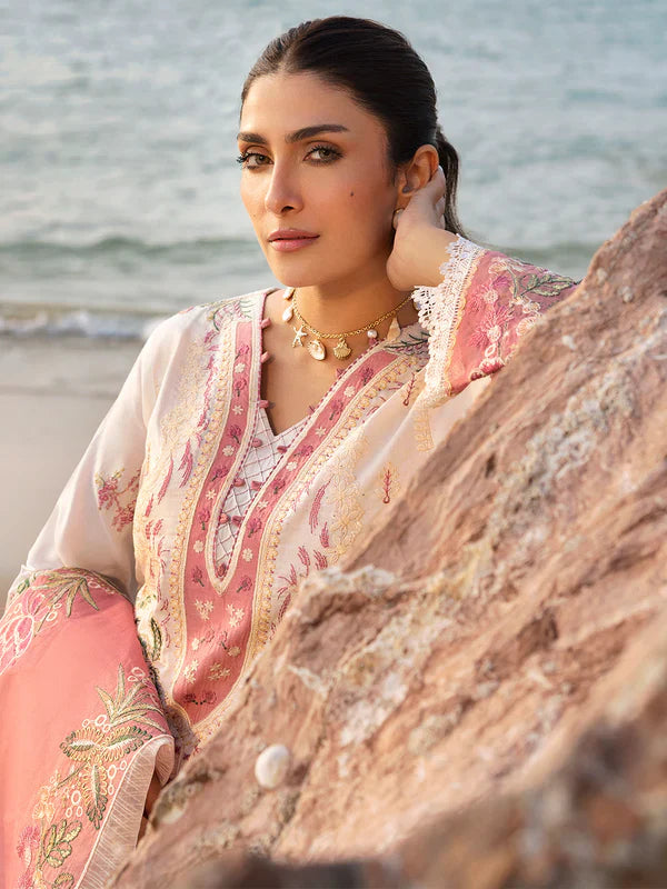 Mahnur Sirene Luxury Embroidered Lawn 3pc