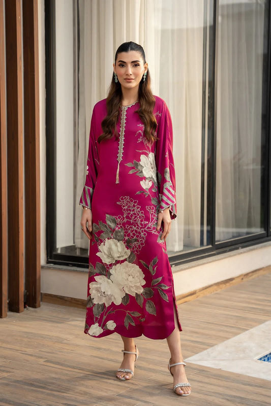 Embroidered Shamoz Silk Suit / Unstitched 3PC / DF-DS-04