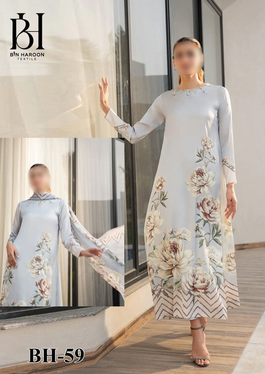 Embroidered Shamoz Silk Suit / Unstitched 3PC / DF-DS-11