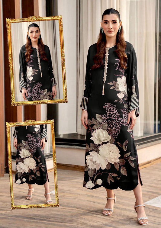 Embroidered Shamoz Silk Suit / Unstitched 3PC / DF-DS-05