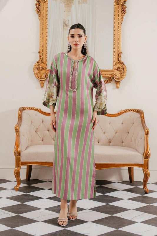 Embroidered Shamoz Silk Suit / Unstitched 3PC / DF-DS-02